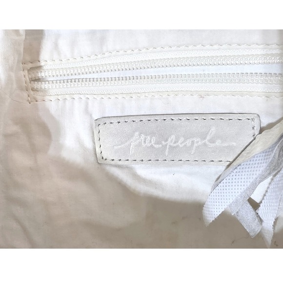 Free People Cream Leather Studded Belt Bag Fanny Pack Crossbody - Picture 12 of 14